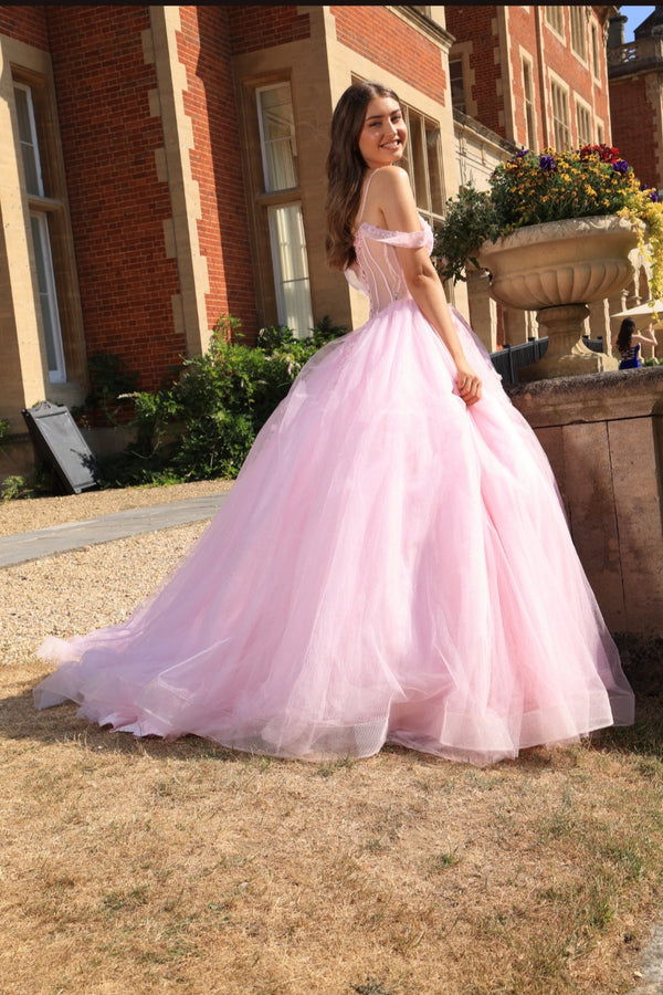 Arianne - Princess Ballgown Prom Dress - Sky Blue