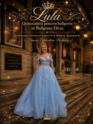 Lula - Quinceañera Princess Ballgown - Pale Blue 👸✨️