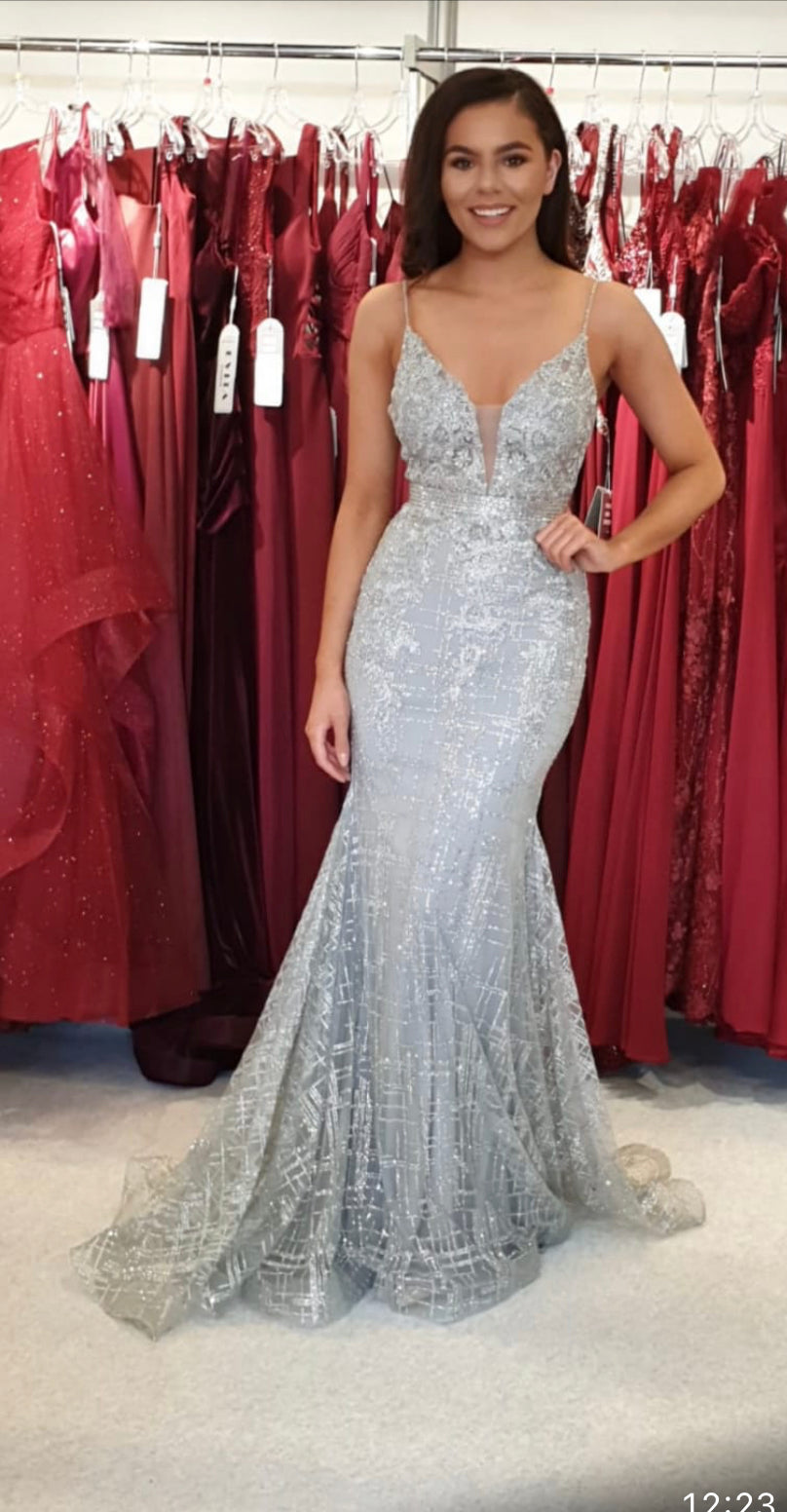 Prom Dress - Silver
