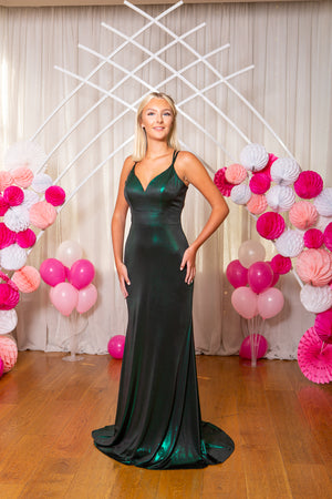 Fitted Prom Evening Dress - Metallica