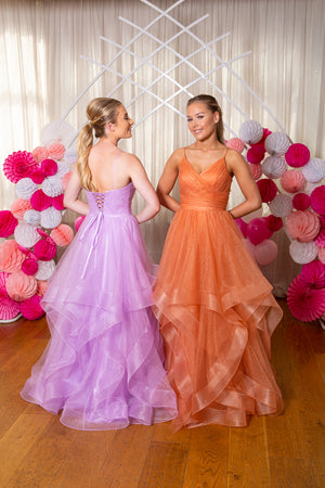 Waterfall Prom Evening Dress - Tango