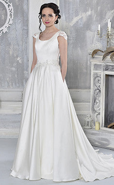 WEDDING DRESS ‘Savannah’  - IVORY UK 12 £50