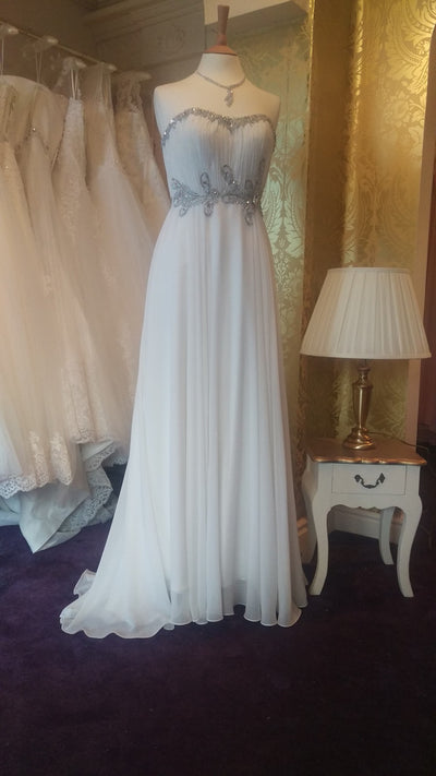 WEDDING DRESS ‘Zara’ - IVORY UK 10 - £50