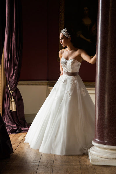 WEDDING DRESS ‘mocha’ - IVORY UK 14