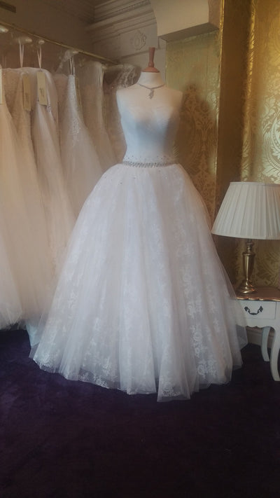 WEDDING DRESS ‘darcie’ - IVORY UK 10 - £50